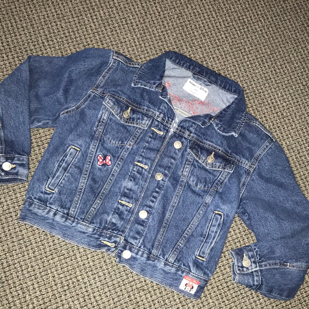 Disney Blue Denim Kids Jean Jacket with Minnie Bow Patch